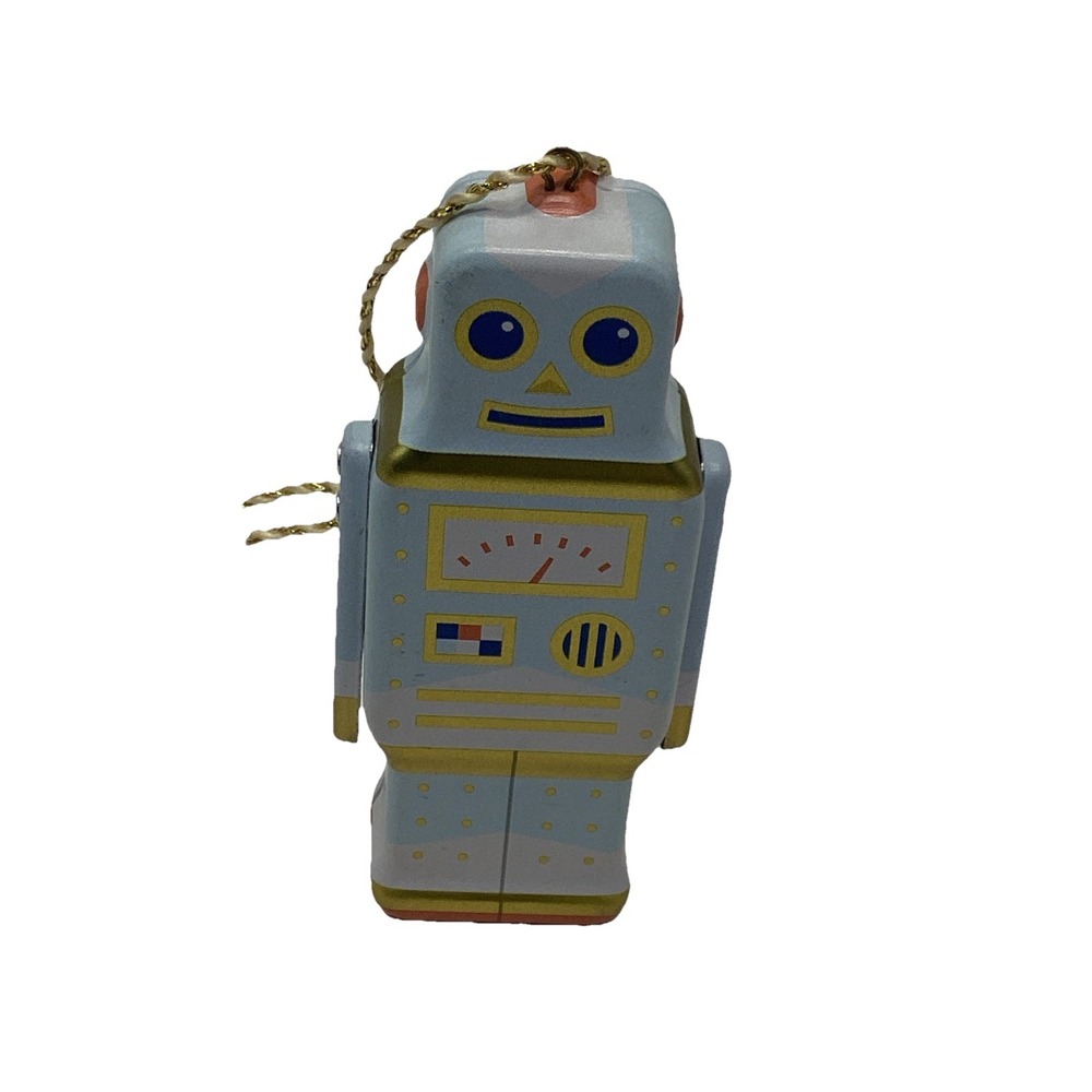 2014 Fossil Robot Tin Christmas Ornament 3.5"